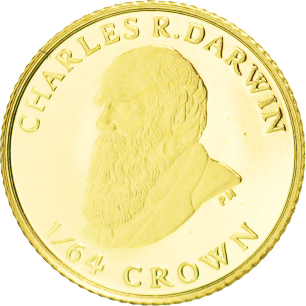 Iles Falkland, Elisabeth II, 1/64 Crown Or Charles Darwin 2009, KM New