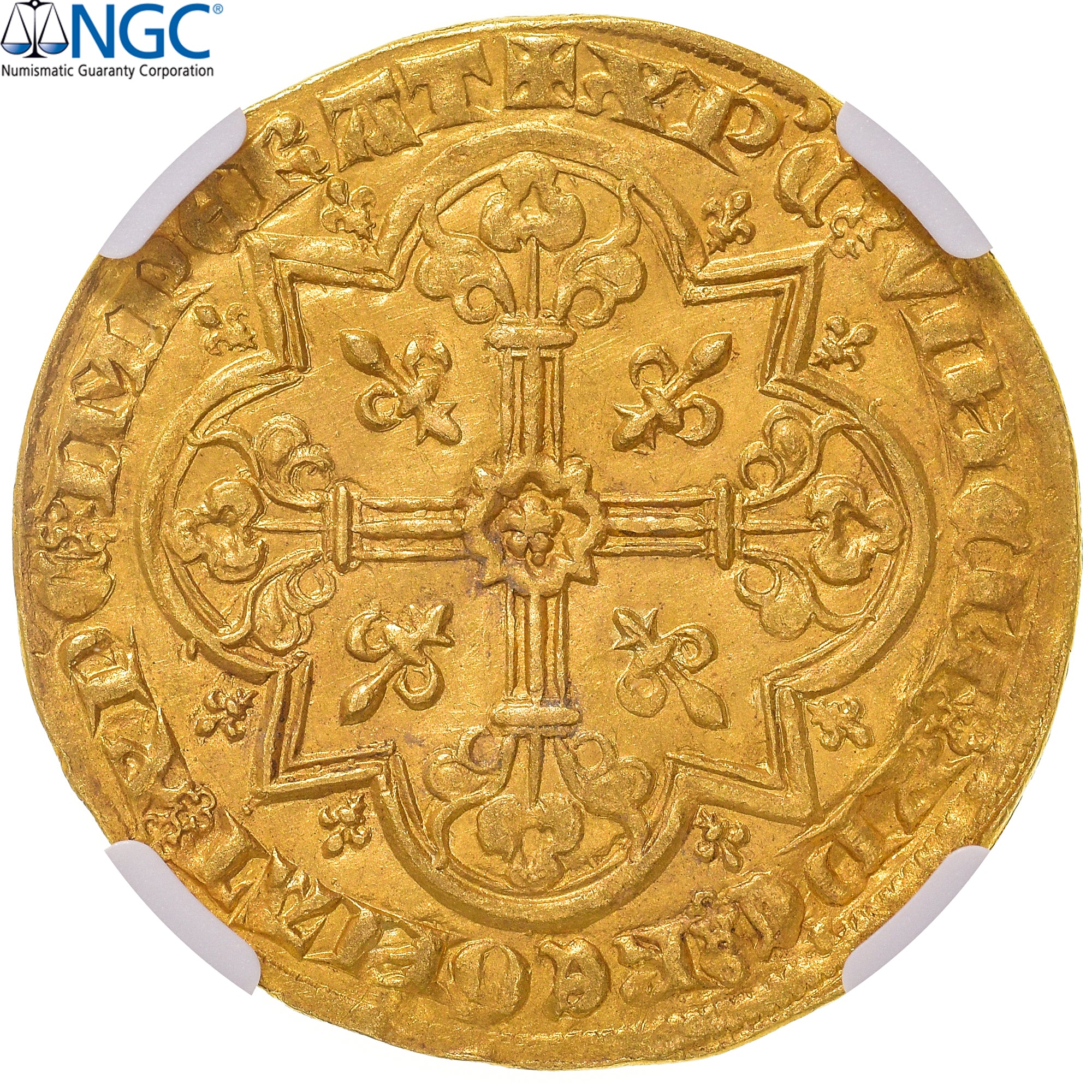 Coin, France, Jean II le Bon, Mouton d'or, 1355, Pontivy's Hoard, NGC, AU58
