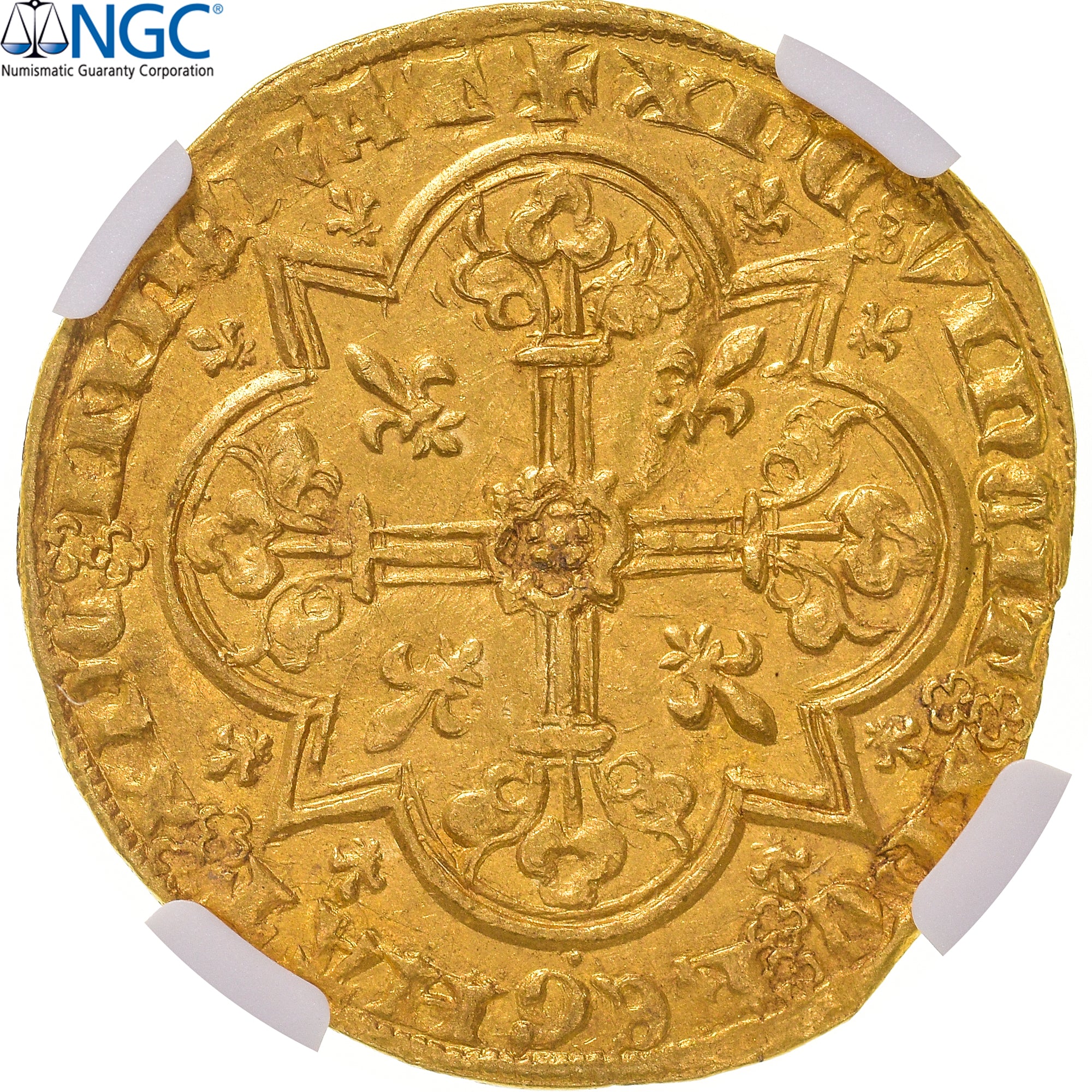 Münze, Frankreich, Jean II le Bon, Mouton d'or, 1355, Pontivy's Hoard, NGC