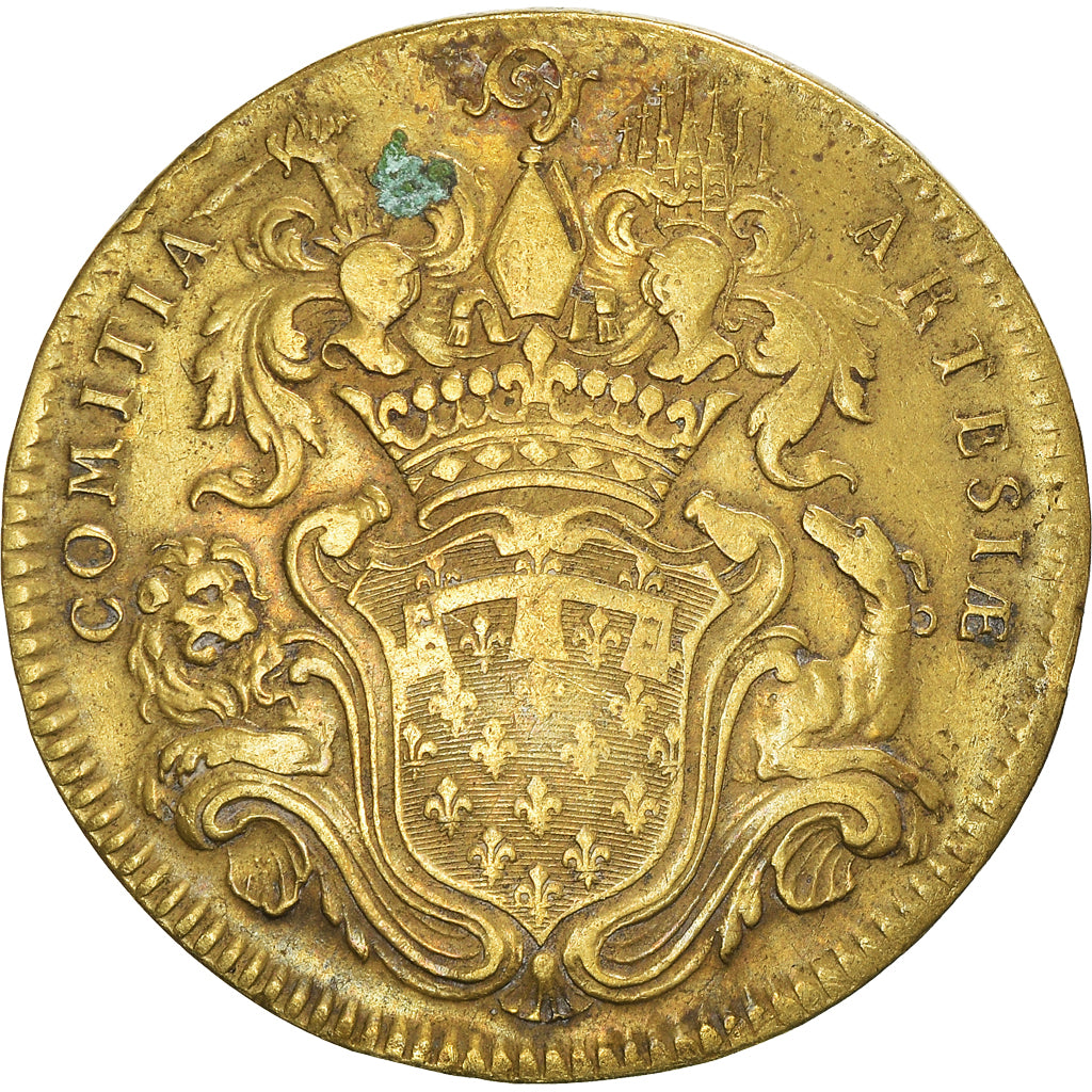 Francia, Token, Louis XV, Etats d'Artois, Emission de 1756, BC+, Latón