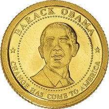 Coin, Liberia, Barack Obama, 5 Dollars, 2009, MS(65-70), Gold