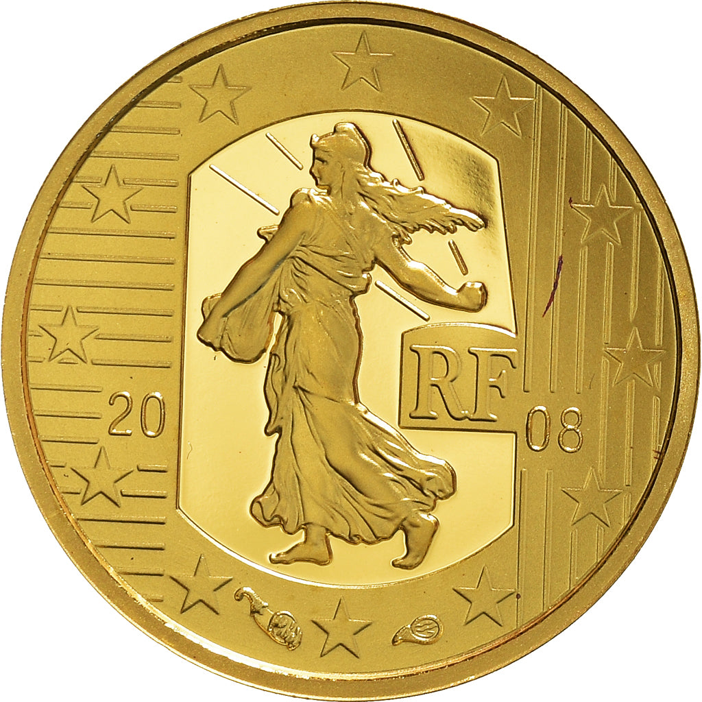 France, Semeuse, 5 Euro, 2008, Paris, BE, MS(65-70), Gold, Gadoury:EU332