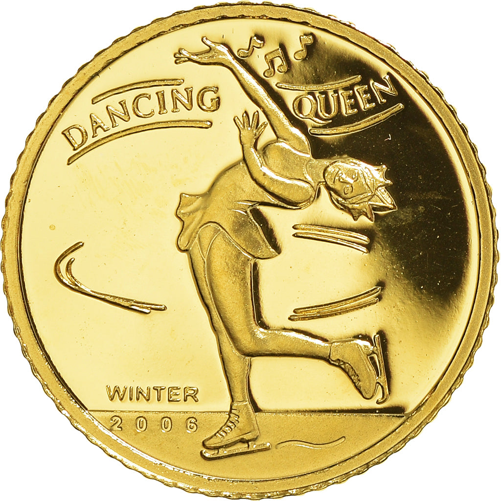 Coin, Mongolia, Dancing Queen, 1000 Tugrik, 2006, 1/25 Oz, MS(65-70), Gold