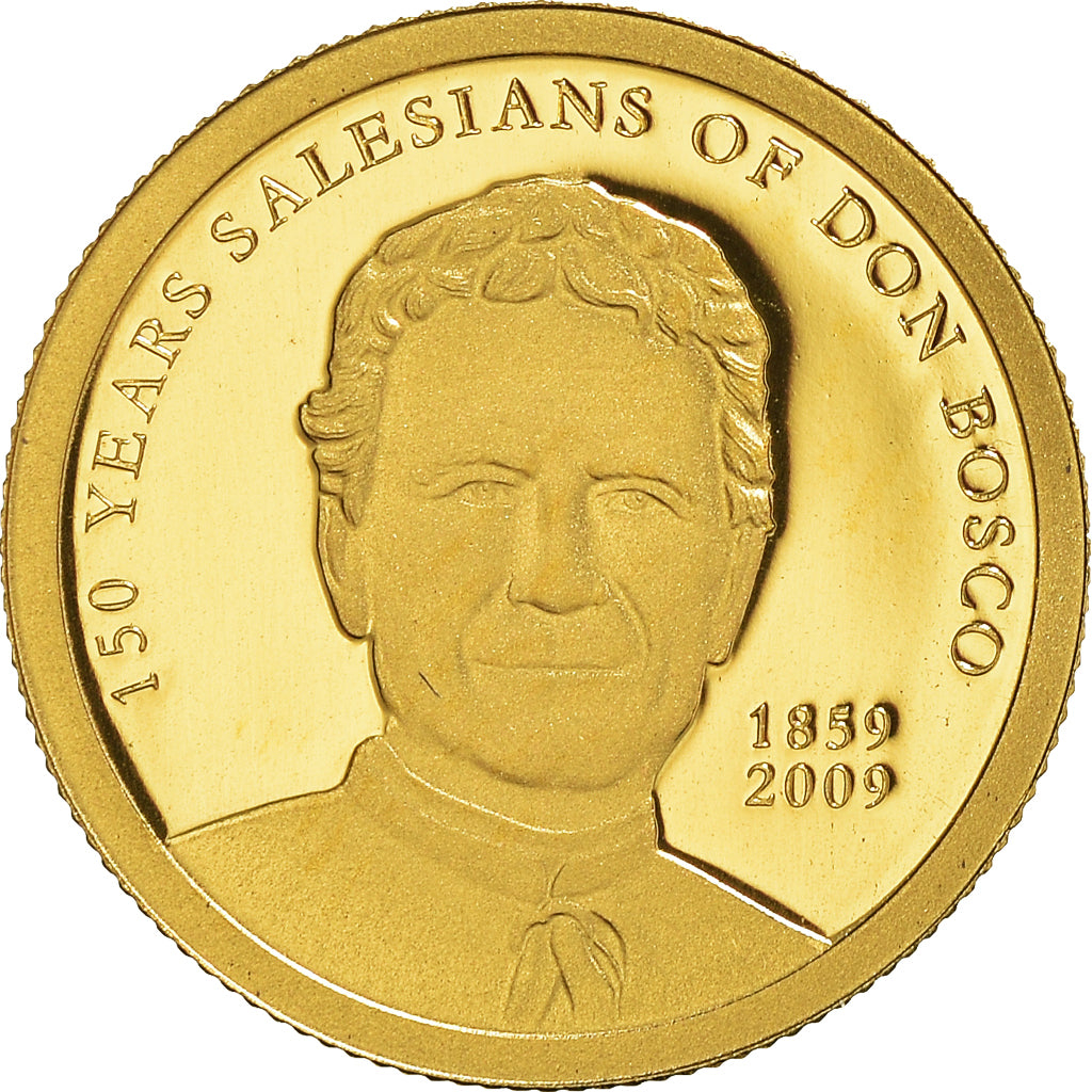 Coin, Palau, Don Bosco, Dollar, 2009, CIT, 1/25 Oz, MS(65-70), Gold, KM:239
