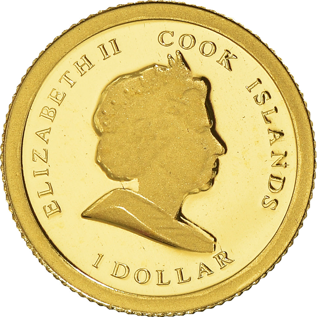 Moneta, Isole Cook, Elizabeth II, Dollar, 2009, CIT, FDC, Oro, KM:706