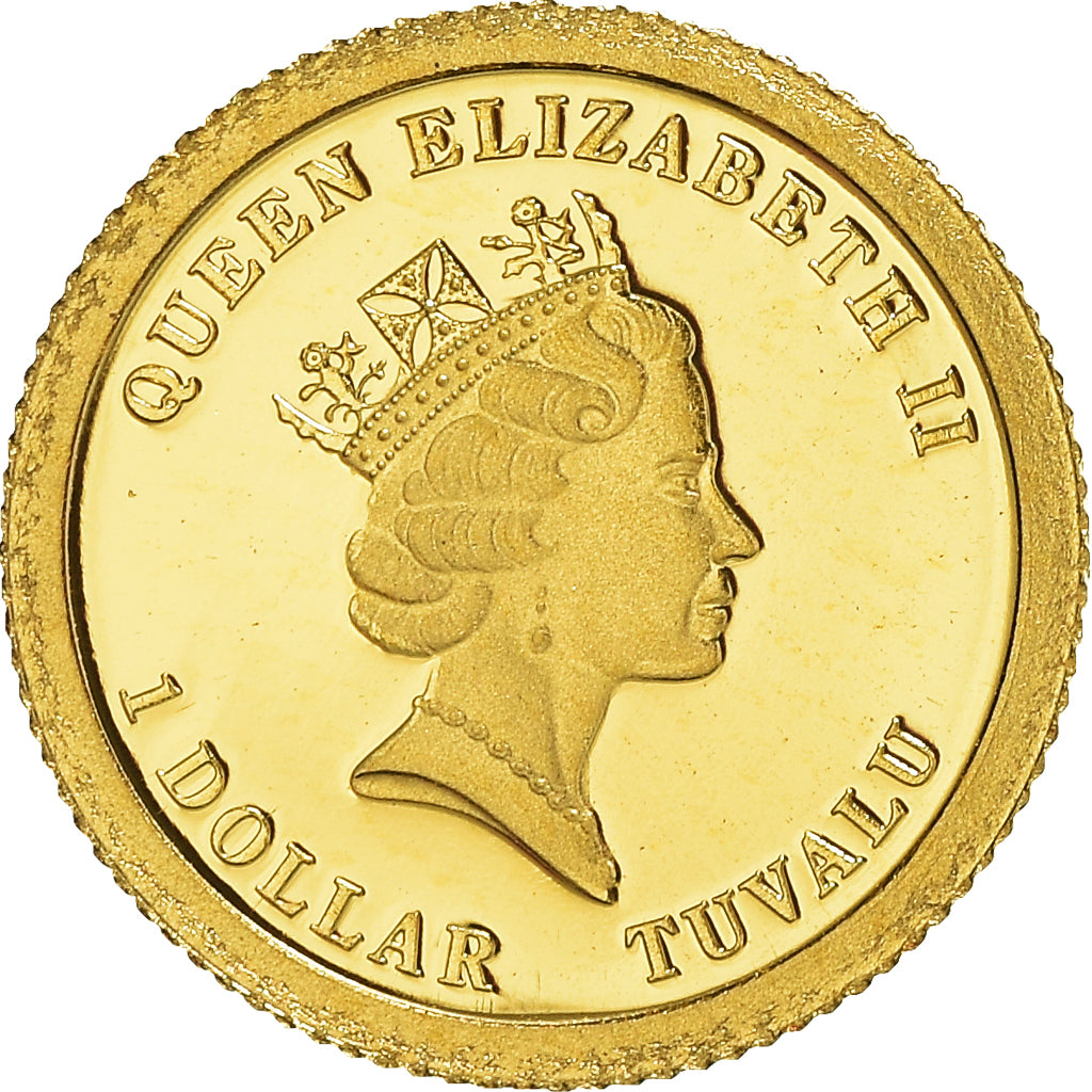 Coin, Tuvalu, Elizabeth II, Dollar, 2010, CIT, MS(65-70), Gold, KM:114