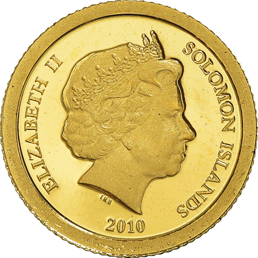 Coin, Solomon Islands, Elizabeth II, 5 Dollars, 2010, CIT, MS(65-70), Gold