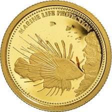 Coin, Palau, Lionfish, Dollar, 2009, CIT, MS(65-70), Gold, KM:234