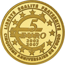 Frankreich, Semeuse, 5 Euro, 2007, BE, STGL, Gold, KM:1525