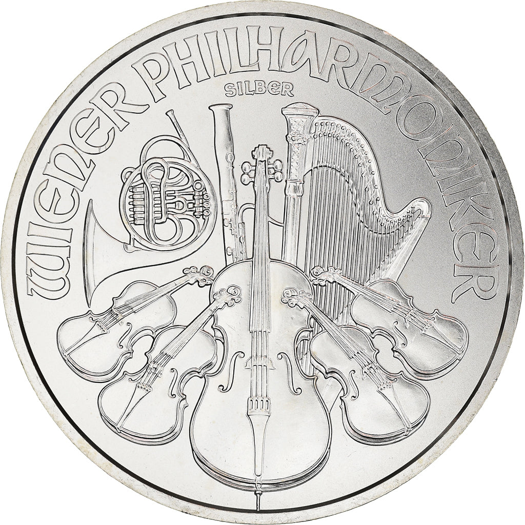 Monnaie, Autriche, Orchestre philharmonique, 1-1/2 Euro, 2018, 1 Oz, FDC, Argent