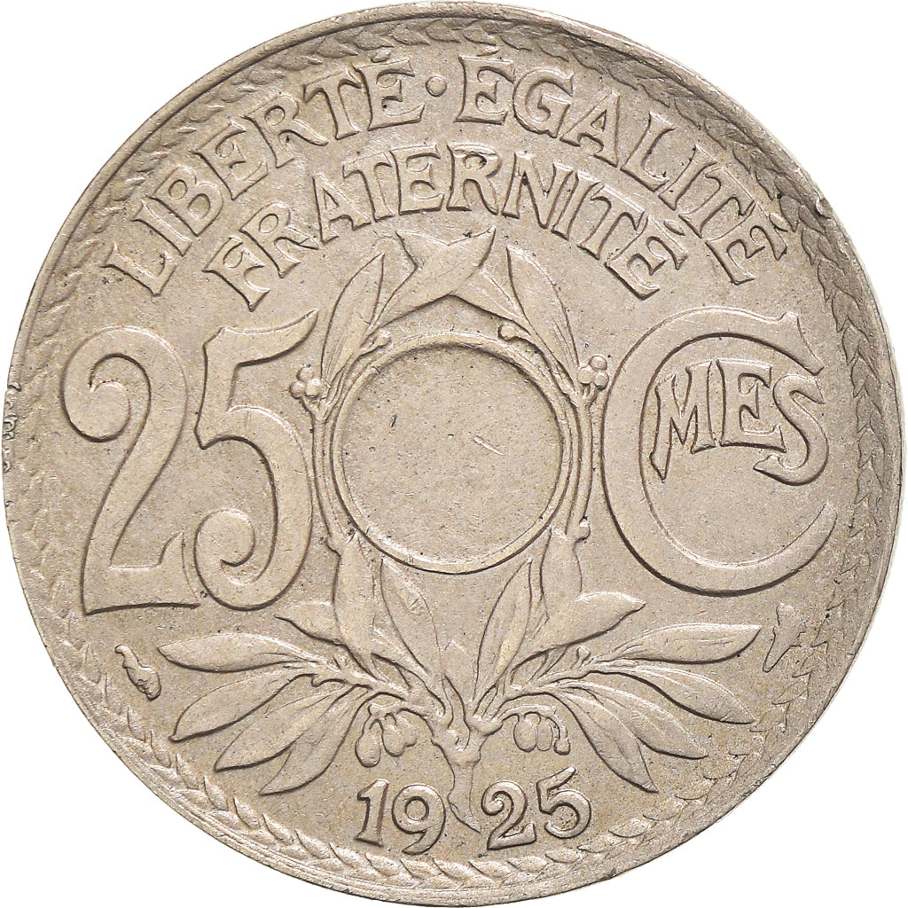 Monnaie, France, Lindauer, 25 Centimes, 1925, Non troué, TTB, Cupro-nickel