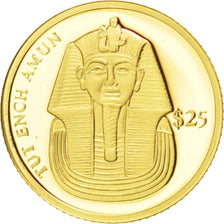 Moneda, Liberia, 25 Dollars, 2000, FDC, Oro, KM:627