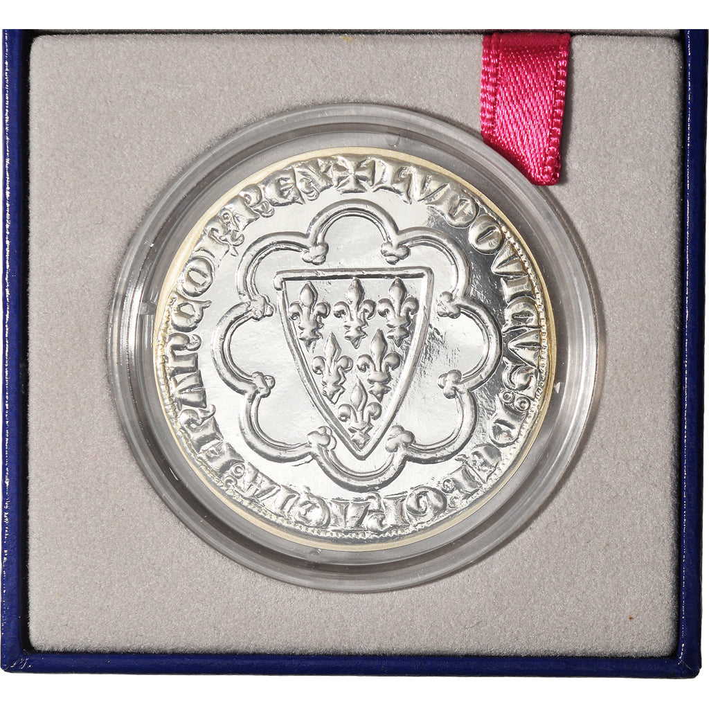 Moeda, França, Monnaie de Paris, Ecu d'or de Saint-Louis, 10 Francs, 2000