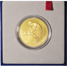 Munten, Frankrijk, Monnaie de Paris, "Le Penseur" de Rodin, 500 Francs-75 Euro