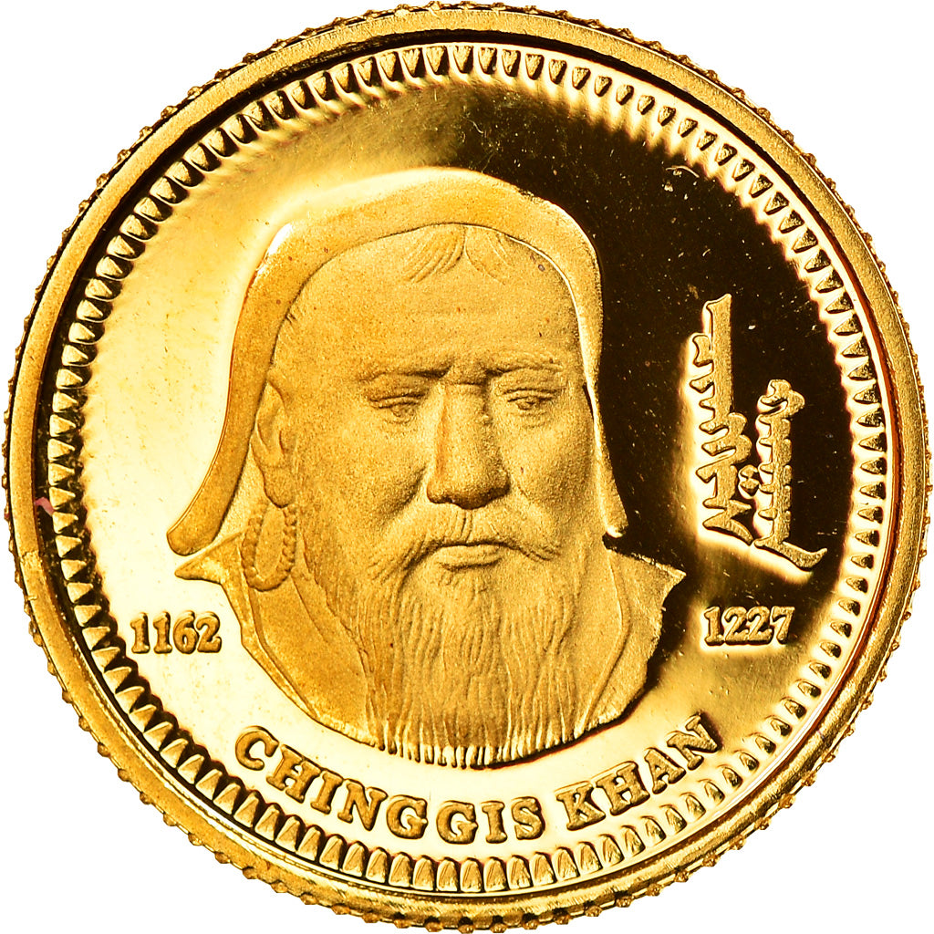 Moneda, Mongolia, 500 Tugrik, 2003, FDC, Oro, KM:New