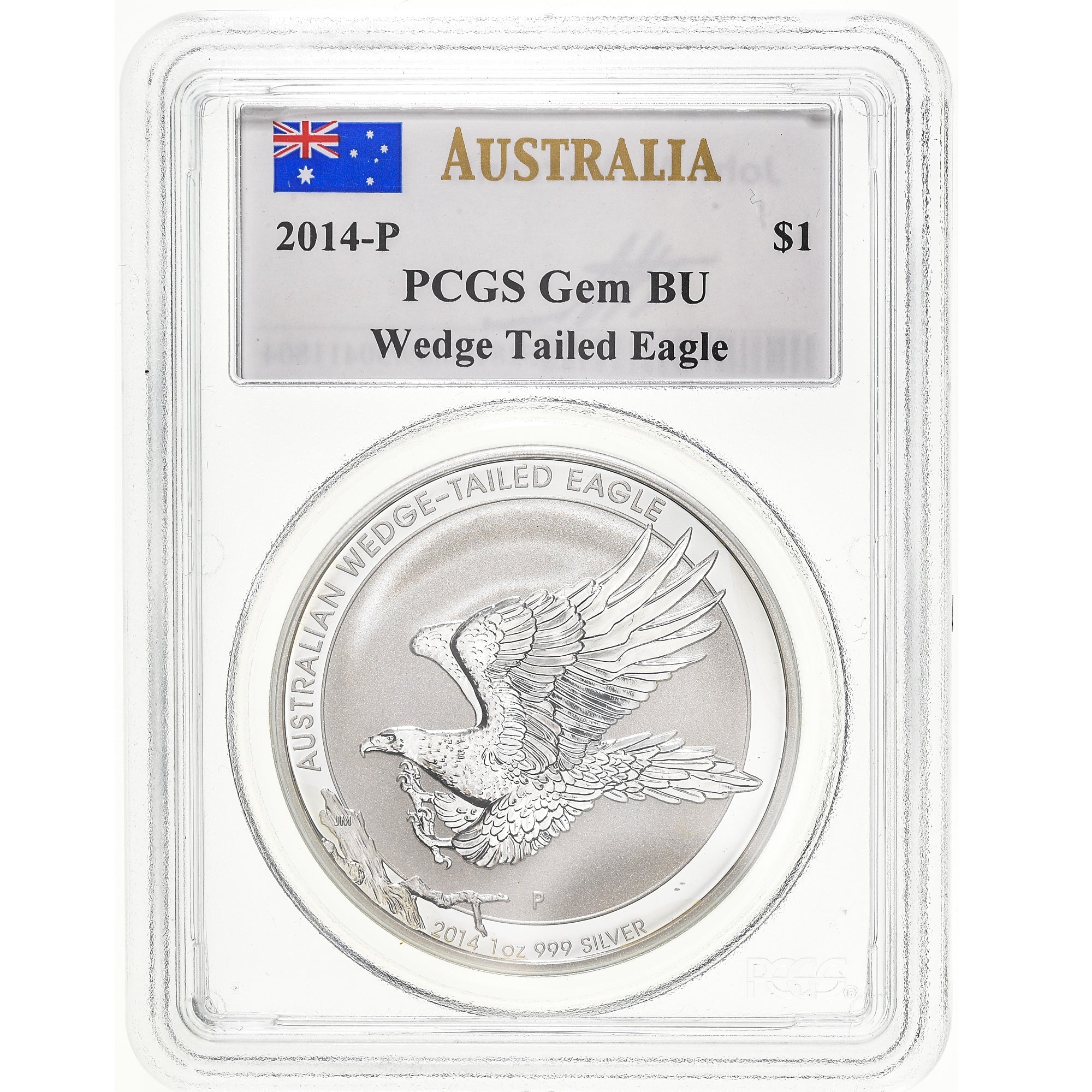 Münze, Australien, Australian Wedge-Tailed Eagle, 1 Dollar, 2014, PCGS, Gem BU