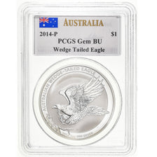 Münze, Australien, Australian Wedge-Tailed Eagle, 1 Dollar, 2014, PCGS, Gem BU