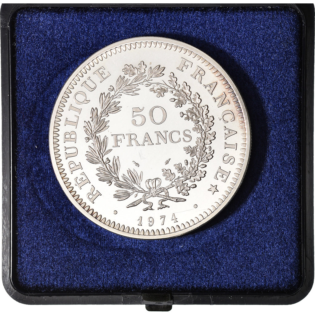 Coin, France, Hercule, 50 Francs, 1974, Paris, Piéfort, MS(65-70), Silver