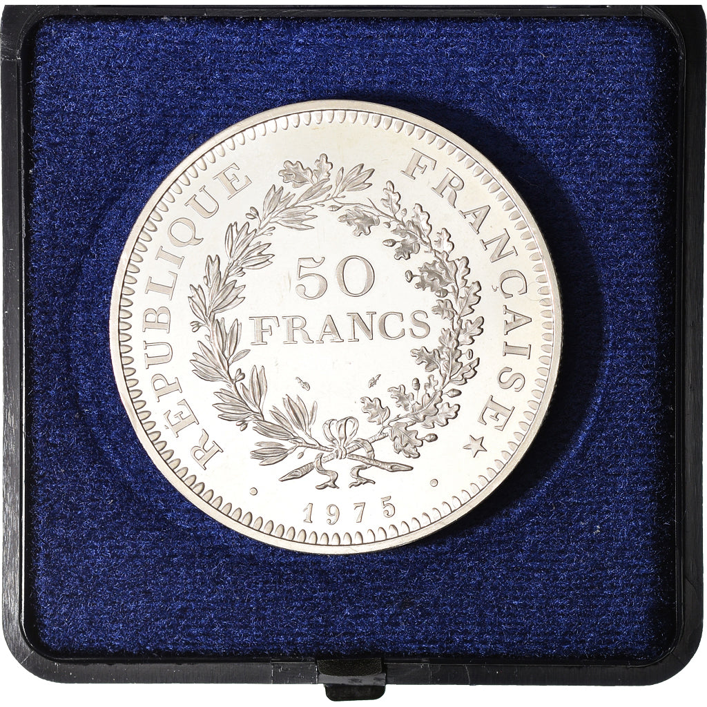 Coin, France, Hercule, 50 Francs, 1975, Paris, Piéfort, MS(65-70), Silver