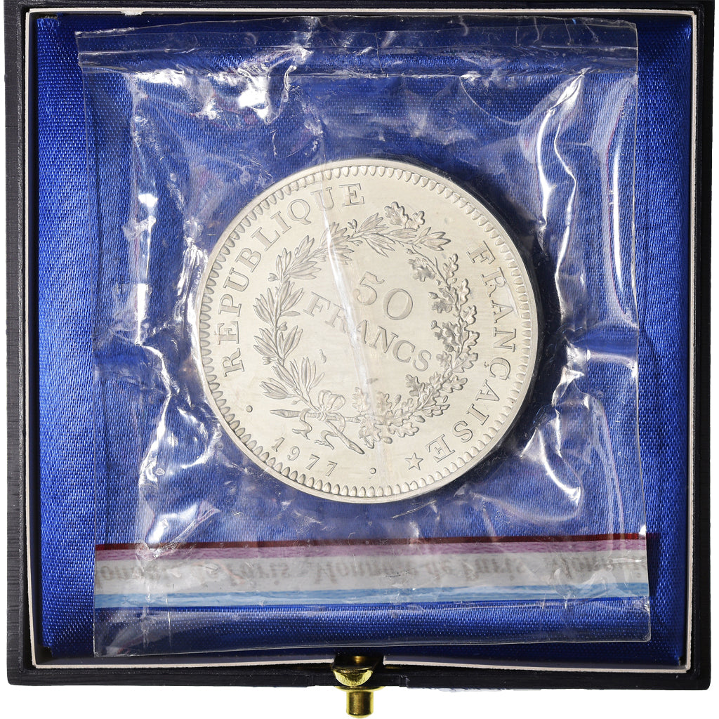 Coin, France, Hercule, 50 Francs, 1977, Paris, Piéfort, MS(65-70), Silver