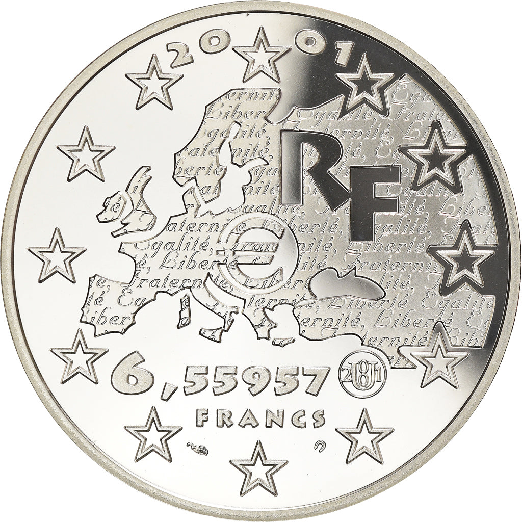 Moneta, Francia, Monnaie de Paris, Fraternité, 6.55957 Francs, 2001, Paris
