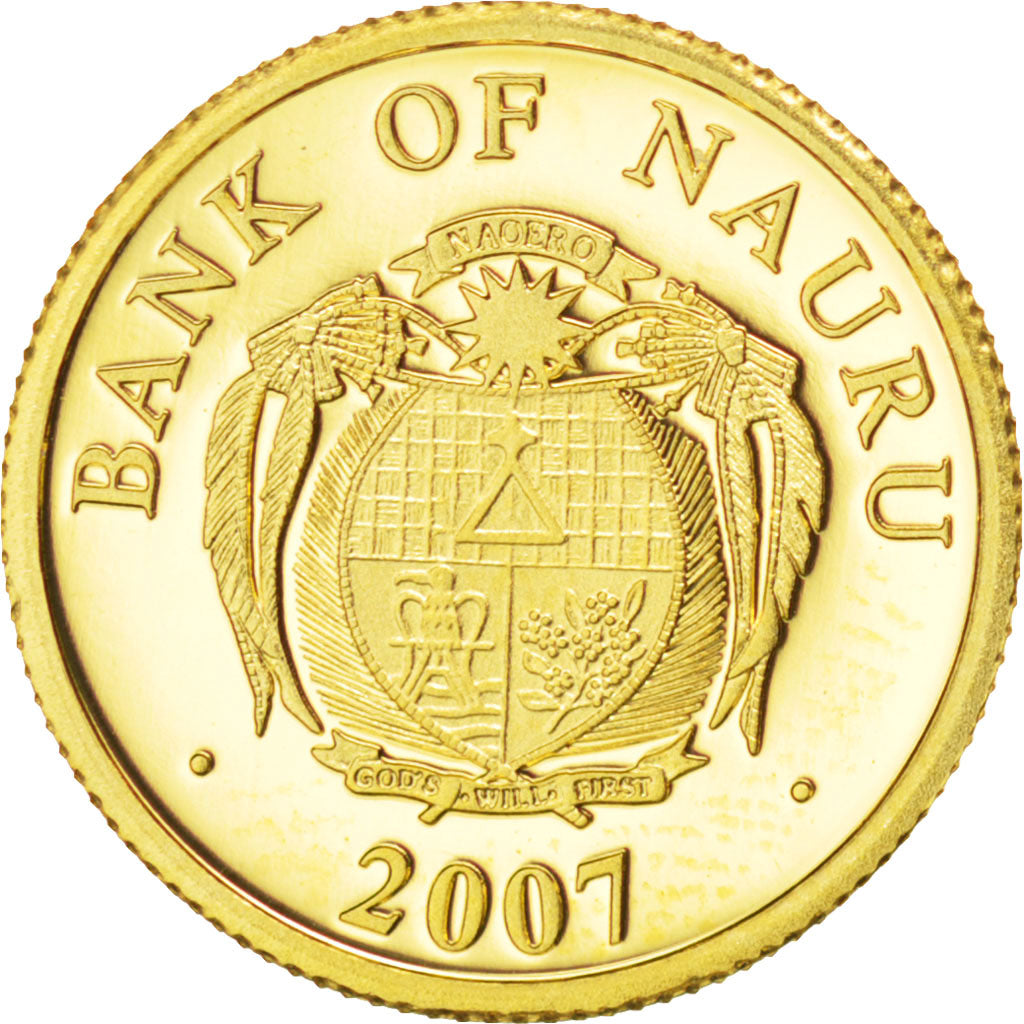 NAURU, 10 Dollars, 2007, KM #76, MS(65-70), Gold, 13.92, 1.24
