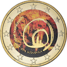 Slovenia, 2 Euro, Postojna, 2013, Vantaa, Colourized, MS(63), Bi-Metallic