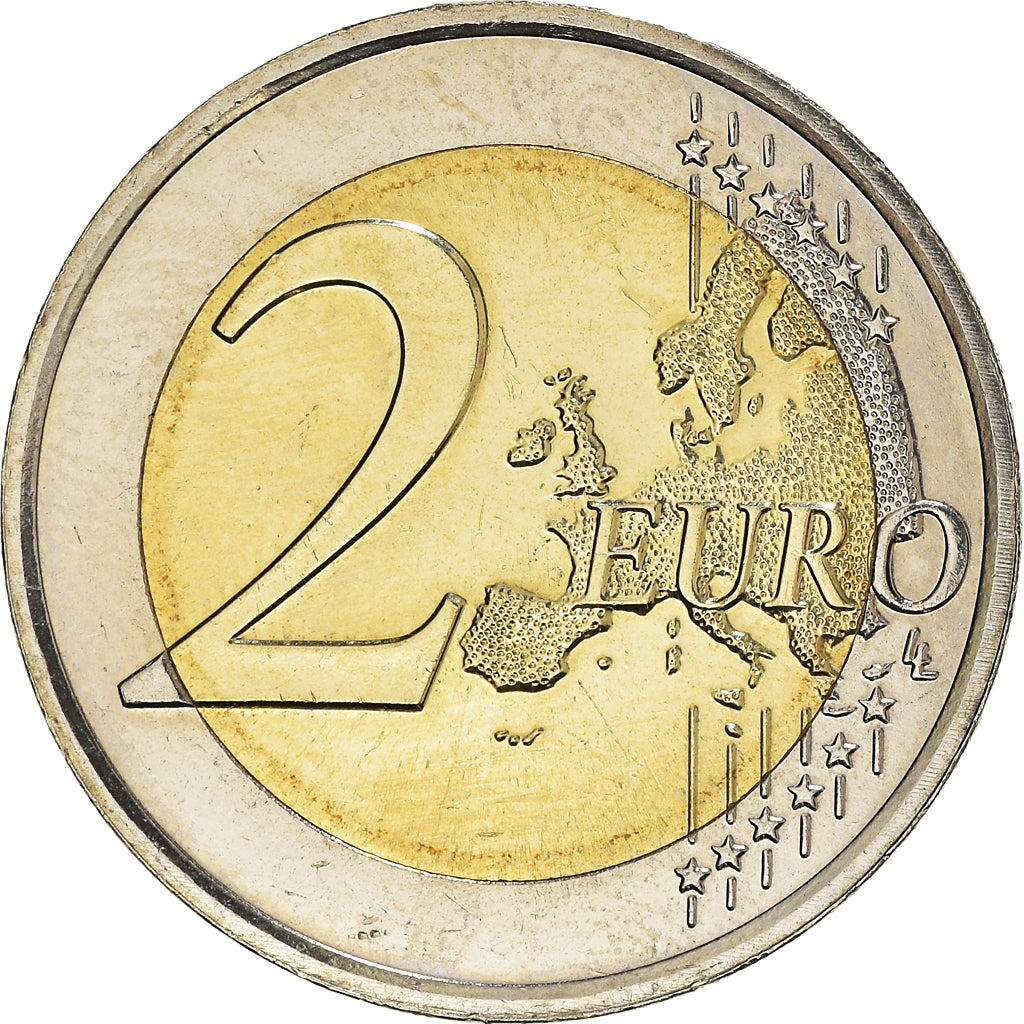 Netherlands, 2 Euro, Willem-Alexander, 2014, Colourized, MS(60-62), Bi-Metallic