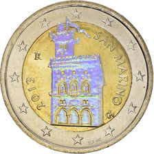 San Marino, 2 Euro, 2nd map, 2013, Rome, Hologramme, MS(63), Bi-Metallic, KM:486