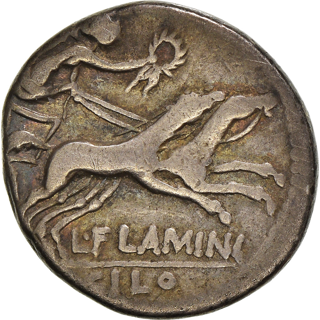 Moneta, Flaminia, Denarius, 109-108 BC, Rome, MB+, Argento, Crawford:302/1