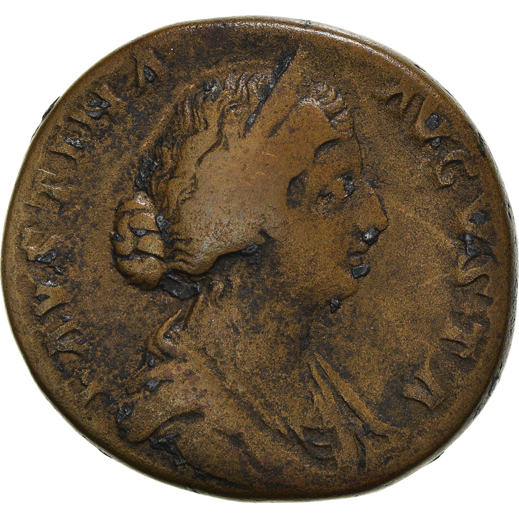 Coin, Faustina II, Sestertius, 161-176, Rome, VF(20-25), Bronze, RIC:1651