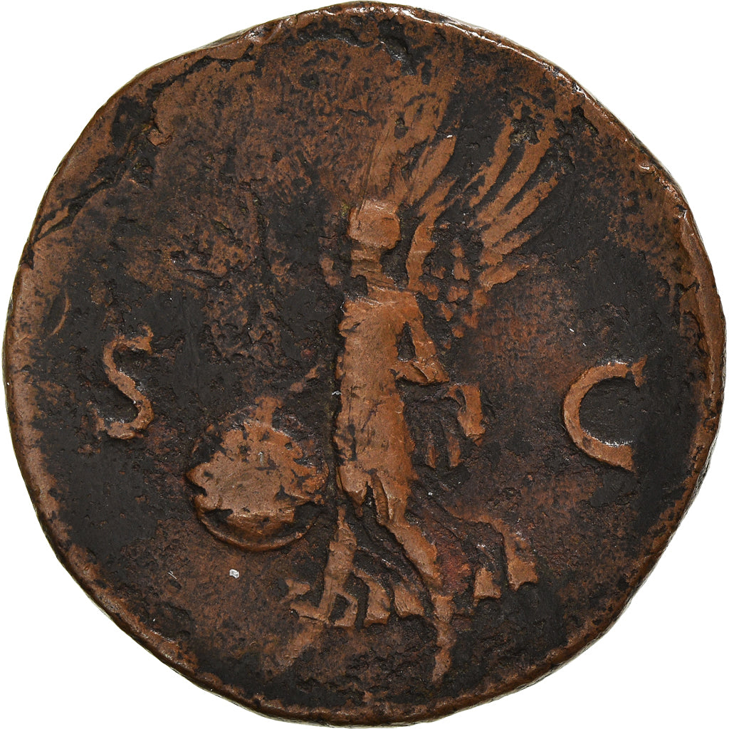 Coin, Nero, As, 64-67, Lyon - Lugdunum, VF(30-35), Copper, RIC:543