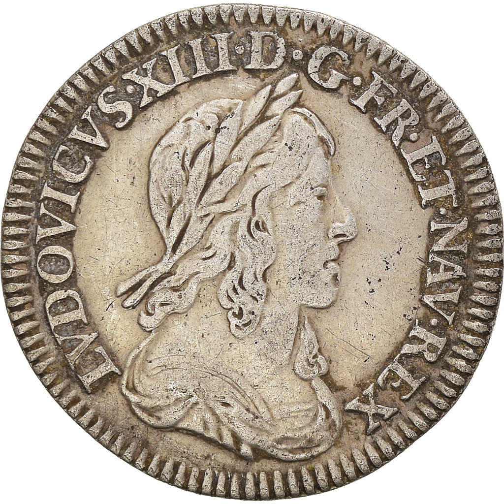 Moneda, Francia, Louis XIII, 1/12 Ecu, 1643, Paris, 2ème poinçon de Warin