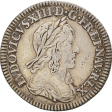 Moneda, Francia, Louis XIII, 1/12 Ecu, 1643, Paris, 2ème poinçon de Warin