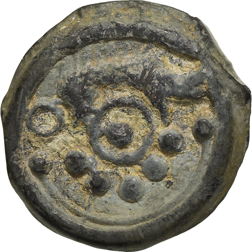Coin, Suessiones, Potin au Sanglier, AU(50-53), Potin, Delestrée:531A