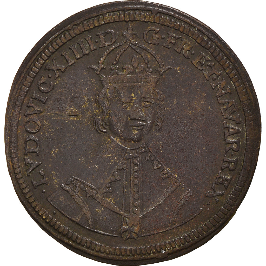 Germany, Token, Louis XIV, Nuremberg, Conrad Laufer, EF(40-45), Brass