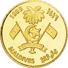 Coin, MALDIVE ISLANDS, 50 Rufiyaa, 1995, MS(65-70), Gold, KM:89