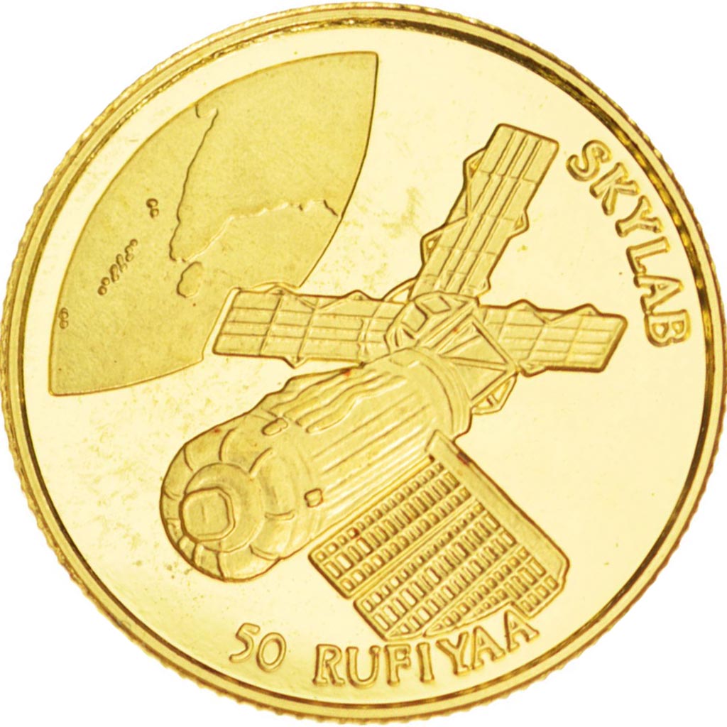 Coin, MALDIVE ISLANDS, 50 Rufiyaa, 1995, MS(65-70), Gold, KM:89