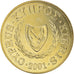 Coin, Cyprus, 20 Cents, 2001, MS(60-62), Nickel-brass, KM:62.2