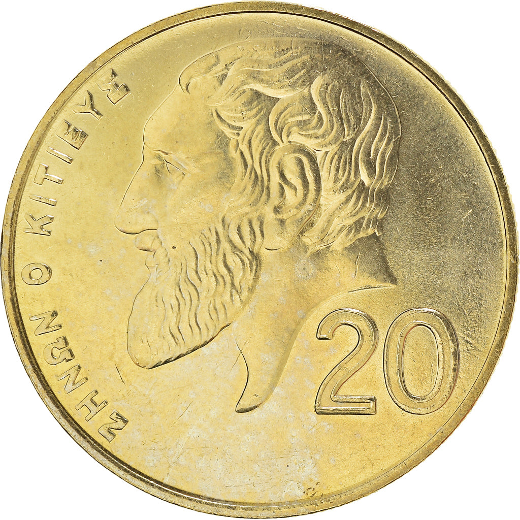 Coin, Cyprus, 20 Cents, 2001, MS(60-62), Nickel-brass, KM:62.2