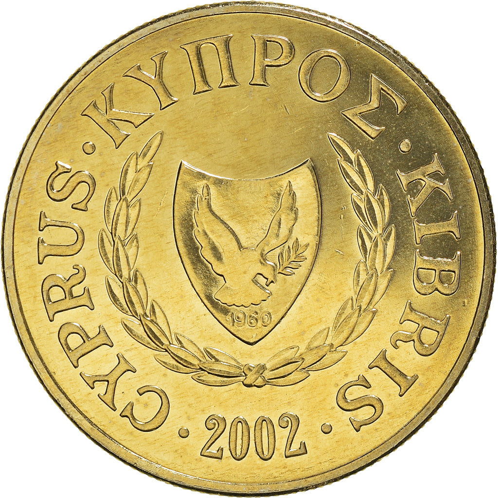 Moneta, Cipro, 10 Cents, 2002, SPL+, Nichel-ottone, KM:56.3