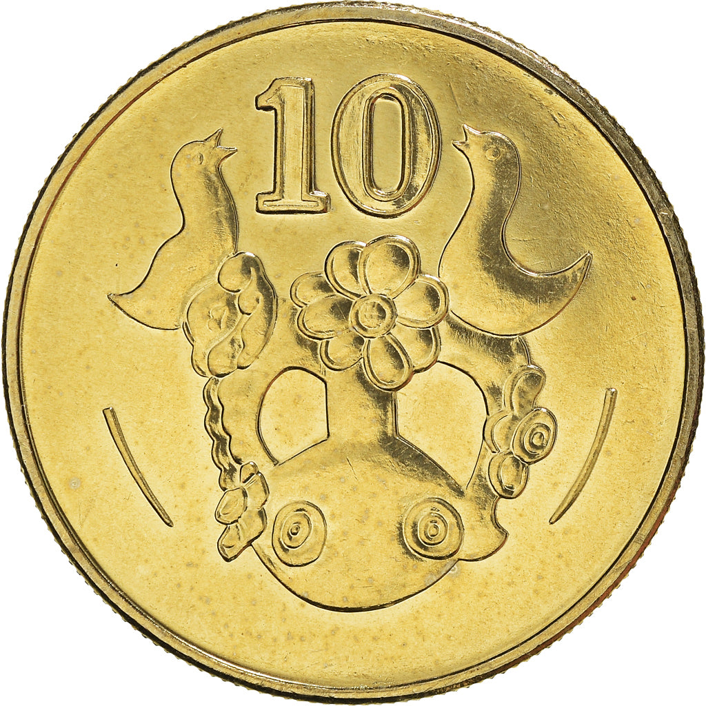 Moneta, Cipro, 10 Cents, 2002, SPL+, Nichel-ottone, KM:56.3