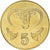 Moeda, Chipre, 5 Cents, 2001, MS(64), Níquel-Latão, KM:55.3