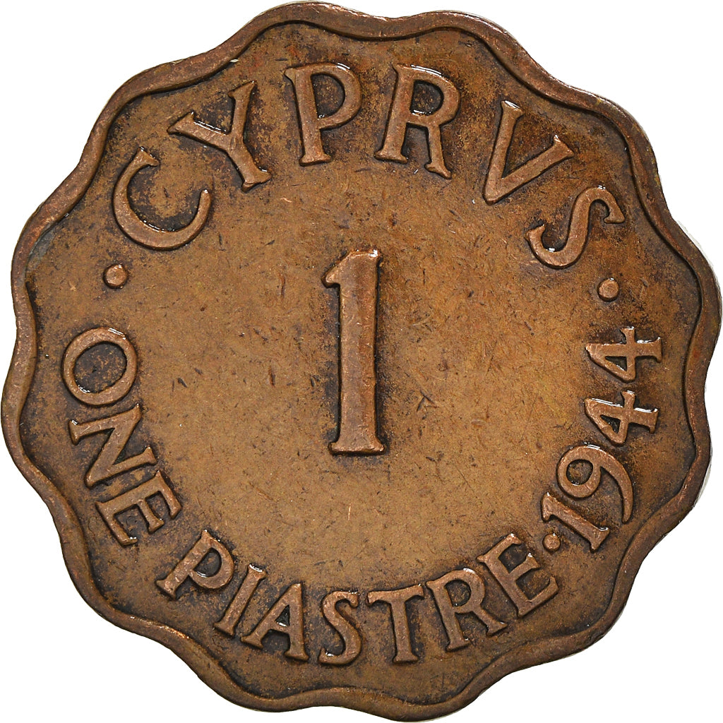 Coin, Cyprus, Piastre, 1944, EF(40-45), Bronze, KM:23a