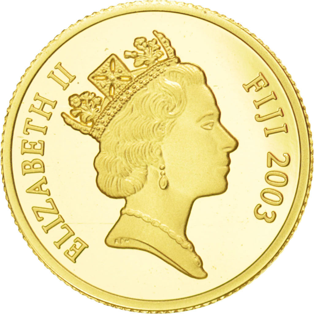 Coin, Fiji, Elizabeth II, 10 Dollars, 2003, MS(65-70), Gold, KM:113