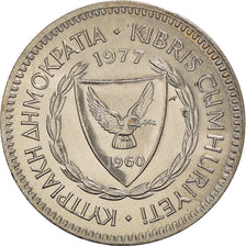 Coin, Cyprus, 50 Mils, 1977, MS(63), Copper-nickel, KM:41