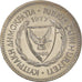 Coin, Cyprus, 50 Mils, 1977, MS(63), Copper-nickel, KM:41