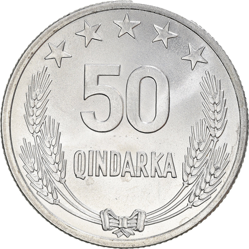 Coin, Albania, 50 Qindarka, 1964, MS(65-70), Aluminum, KM:42