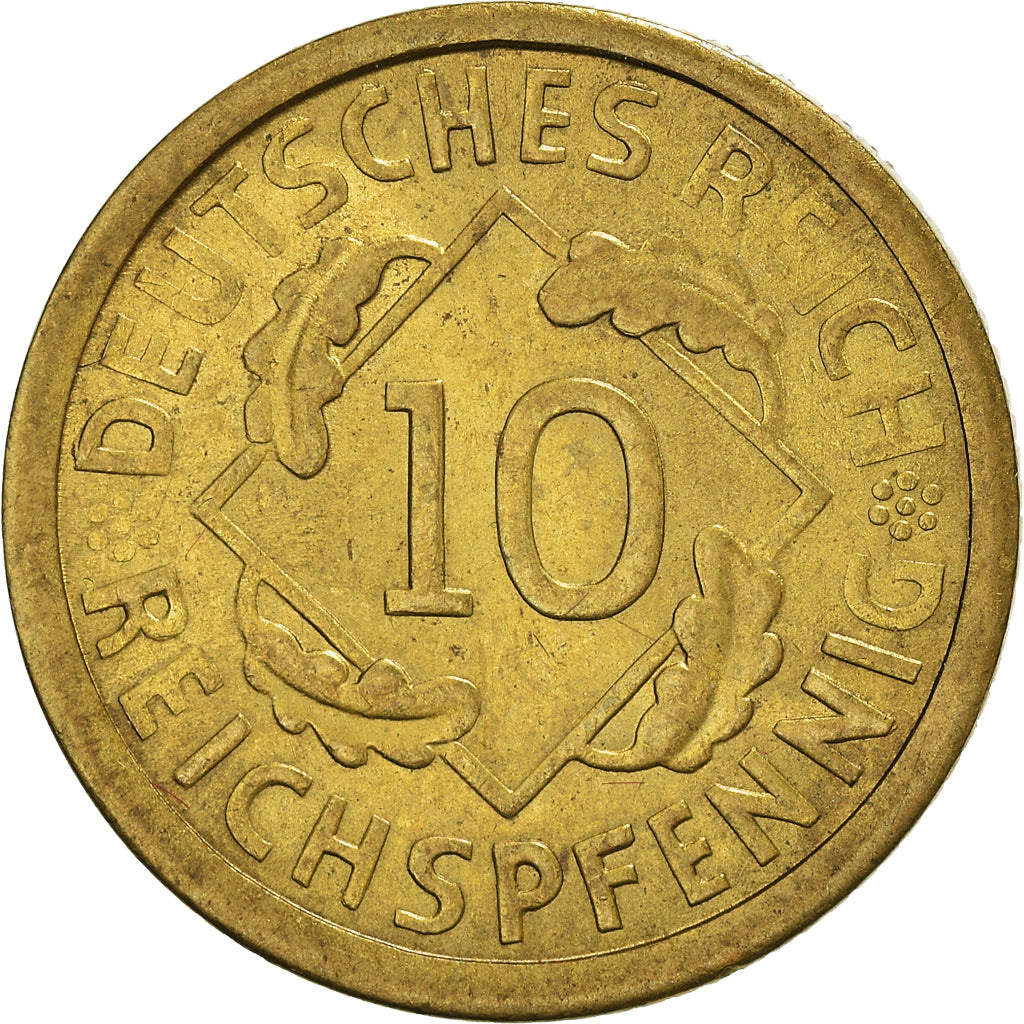 Coin, GERMANY, WEIMAR REPUBLIC, 10 Reichspfennig, 1925, Berlin, AU(55-58)