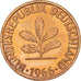 Moneta, GERMANIA - REPUBBLICA FEDERALE, 2 Pfennig, 1966, Karlsruhe, SPL, Bronzo